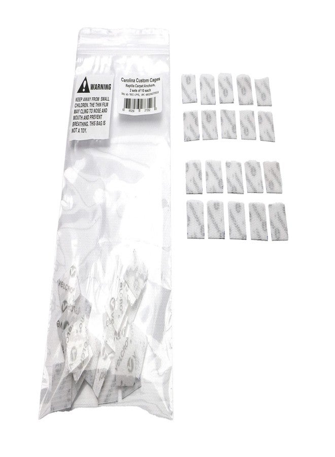 CAROLINACUSTOMCAGES مثبتات سجاد للزواحف، مجموعتان من 10 قطع لكل مجموعة - Image 2